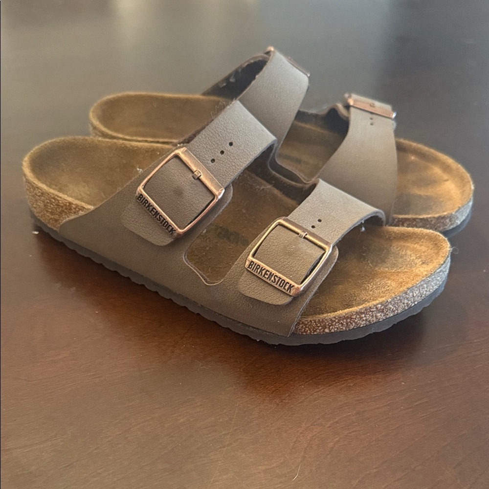 Birkenstock Kids Brown Two-Strap Sandals Size 3 (little kid)